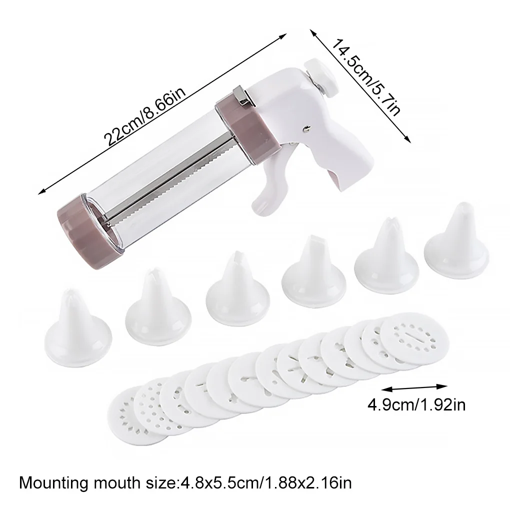 DIY Biscuit Machine Cookie Maker Icing Cookie Press Set with Stamp and Nozzles Home Bakery Baking Tool