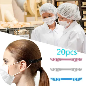 

20 Pcs Adjustable Buckle Hook Clip for Mask Holder Anti-slip Relieve Ear Pain Protector Earache Preventions Fixer Mask Holder
