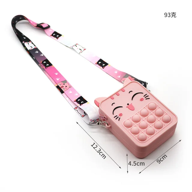 Fashion Unicorn Fidget Toys Bag Push Pop Bubbles Kawaii Wallet Bag Coin Purse Silicone Antistress Figet Sensory Toy For Girls 21