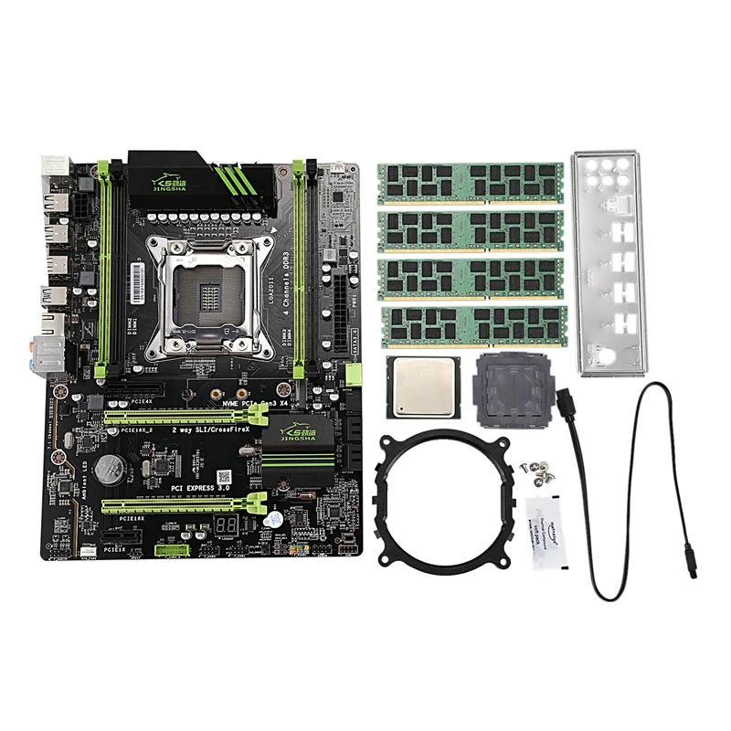 X79 LGA2011 материнская плата комбинированный набор с E5-2689 cpu 4X4GB 16GB DDR3 ram 4-Ch 1333Mhz REG ECC PCI-E NVME M.2 SSD слот