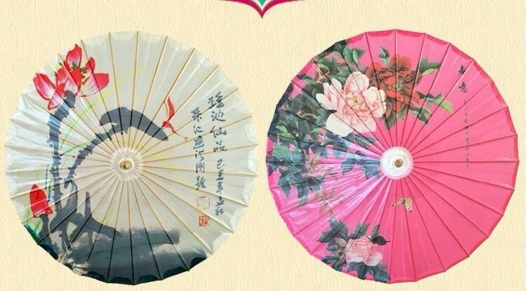 Деревянный женский водонепроницаемый бамбуковый зонтик, классический Декор, зонтик, Ципао, для шоу, танцев, китайский бумажный зонтик ручной работы