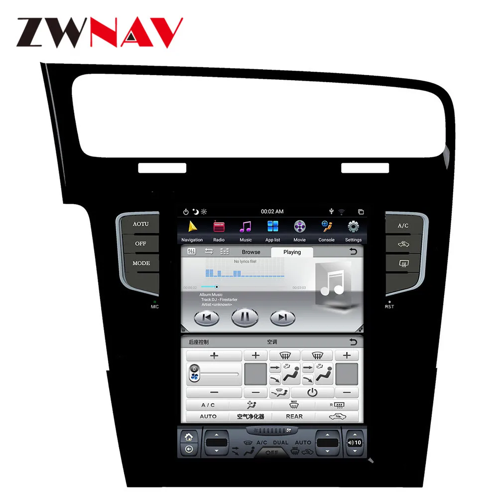 Вертикальный экран ZWNAV Tesla Android 9 0 PX6 4 Гб + 64 Встроенный DSP Carplay для Volkswagen Golf 7 2010 2018 GPS