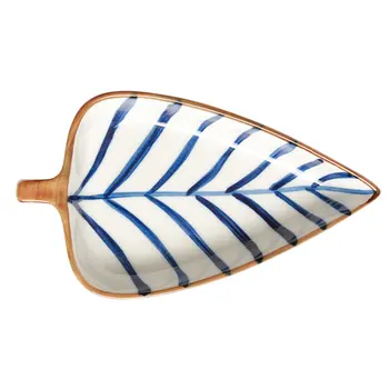 

Underglaze Colour Ceramic Sauce Dish Seasoning Dish Appetizer Plates Dessert Plate Food Dipping Bowls (Branching Fibres)