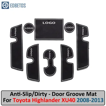 

Door Groove Mat For Toyota Highlander XU40 Kluger 40 2008 2009 2010 2011 2012 2013 Anti-Slip Mat Gate Slot Coaster Anti-Dirty