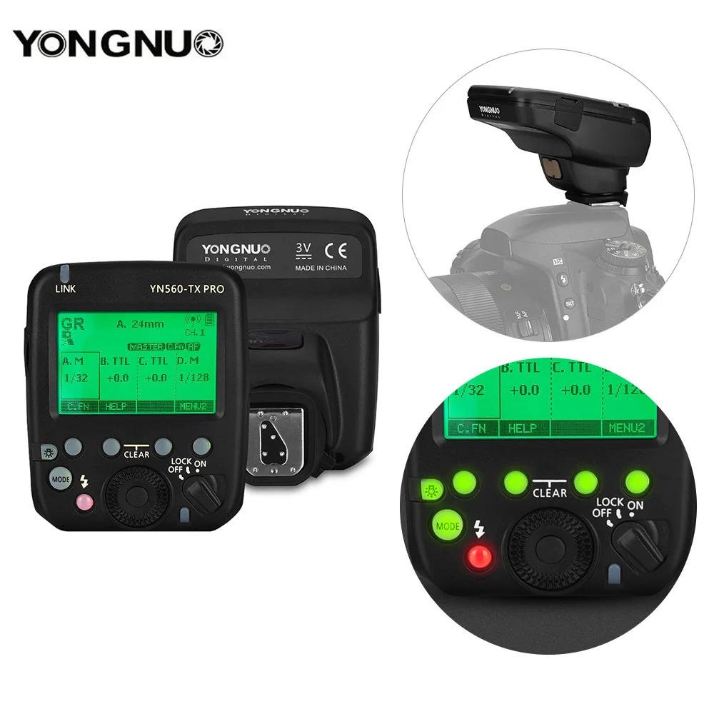 YN200 YONGNUO Вспышка TTL HSS 2 4G 200 Вт аккумулятор с USB Type C совместимый фонарь