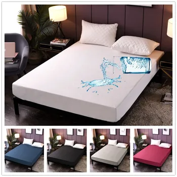 

Polyester Fabric Waterproof Mattress Protector Cover Bed Cover Fitted Sheet Non-slip Bed Sheet with Elastic Full Queen Twin Size