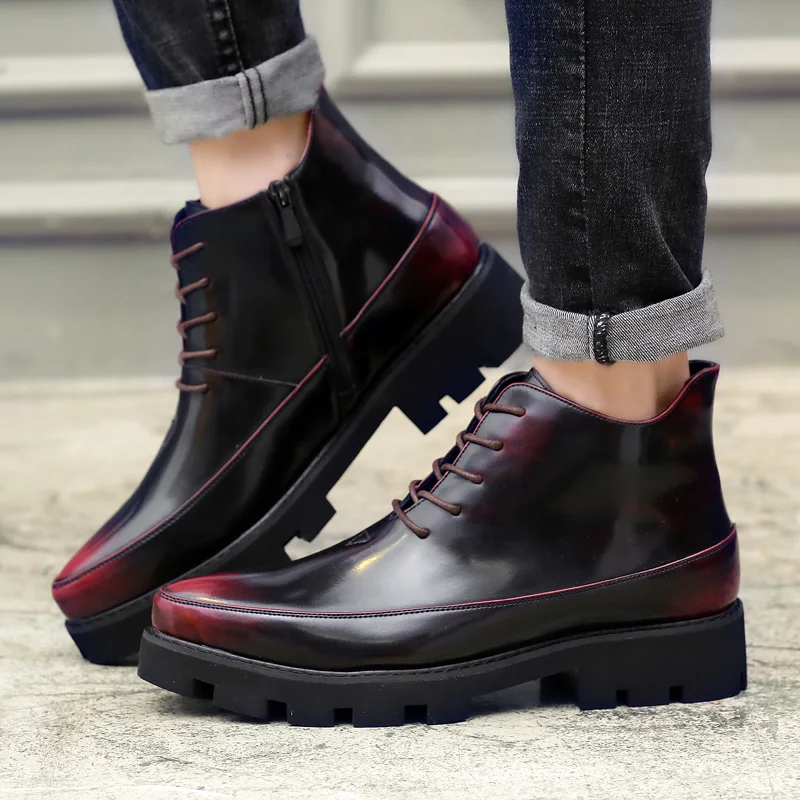 

Mens Luxury Shoes Men Designer Shoes Martin Boots Fashionable Dress Boots Men Brogue Shoes New Trendy Formal Boots Party Sneaker