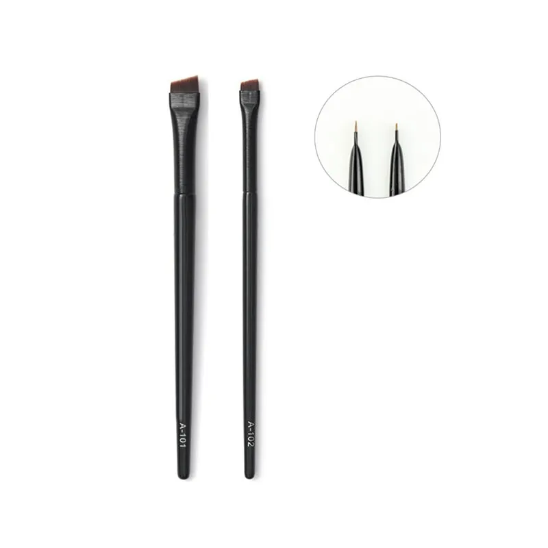 Super Thin Eyebrow Brush Eyeliner Brush Synthetic Hair Angled Sharp