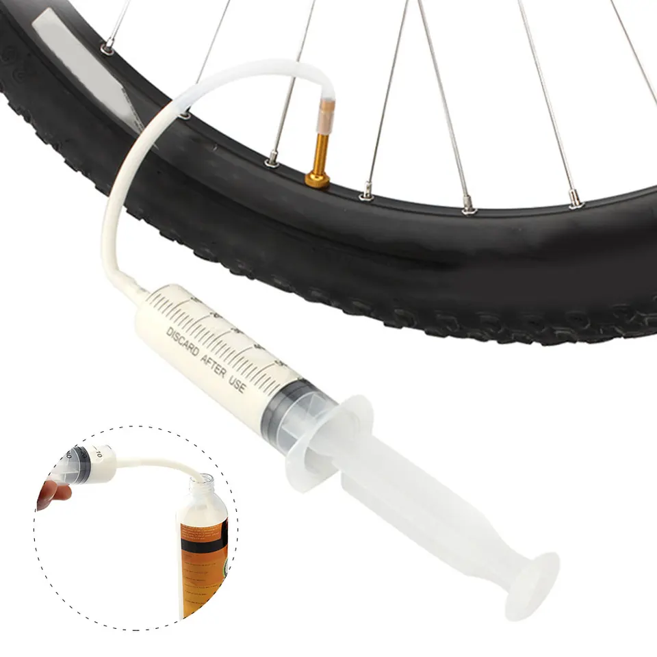 filling a bike tire