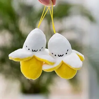 

Cartoon Little Banana Plush Toy Mobile Phone Bag Pendant Key Chain Accessories R7RB