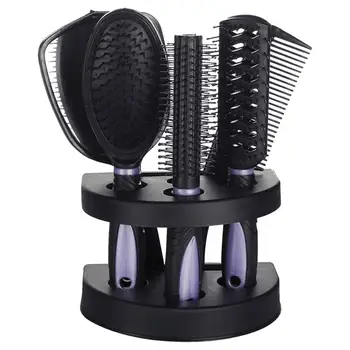 

5pcs Professional Hair Salon Hair Comb And Mirror Kits Salon Barber Comb Brushes Anti-Static Hairbrush Hair Care Styling