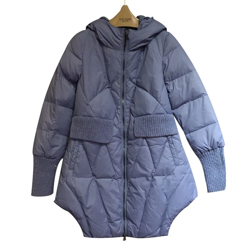 Новинка, зимнее пальто, женское, повседневное, длинное, парка, Mujer, корейский стиль, мешковатая, с капюшоном, на молнии, с карманами, верхняя одежда для девушек,, Manteau Femme
