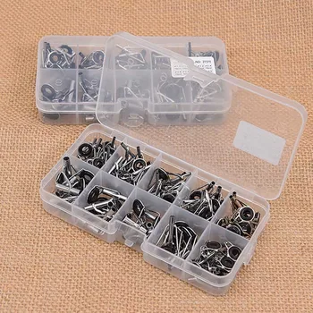 

80/Lot 10Sizes Ceramic Fishing Rod Pole Guides Tips Top Eye Rings Repair Kits