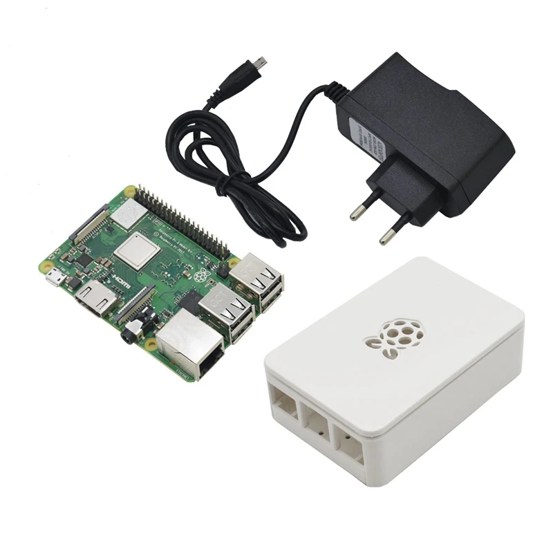 Для Raspberry Pi 3 Model B+(плюс) плата+ Abs чехол+ 5 В 2.5A адаптер питания с Wifi и комплект bluetooth Eu Plug