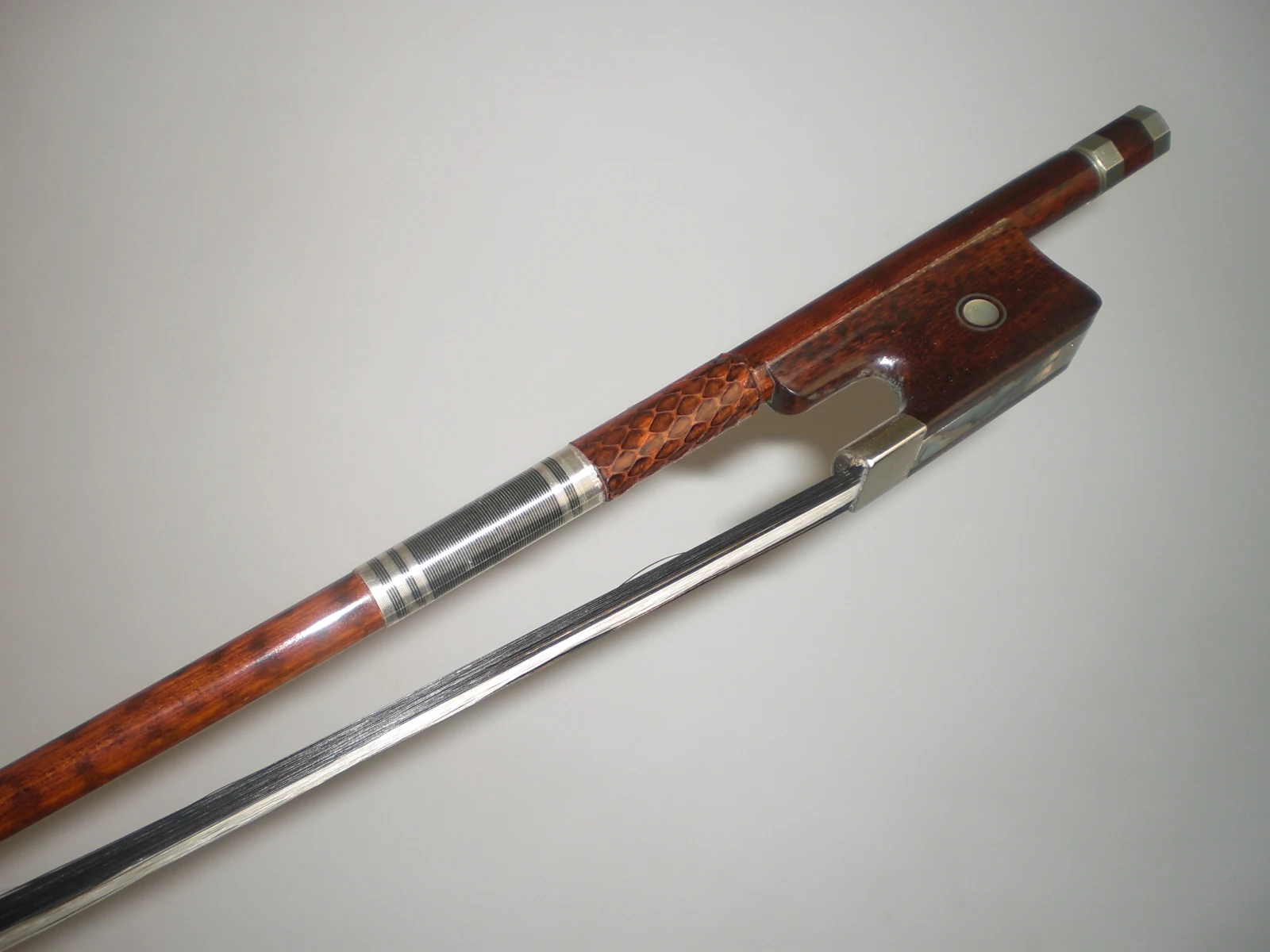 1pc High Quality Snake Wood Double Bass Bow 3/4 With Snake Wood Frog