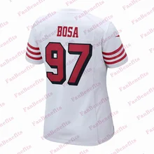 Custom Stitch 49ers Game Legend Jerseys Mens Women Bosa 97# Red Gold Scarlet American 2021