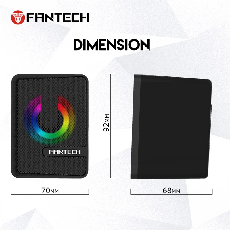 FANTECH GS203 компьютерный динамик мини RGB подсветка HIFI сабвуфер для ноутбука