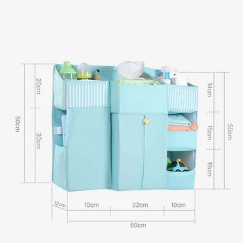 

Baby Crib Cot Bed Storage Bag Hanging Pocket Diaper Nappy Clothes Organizer for Home MYDING