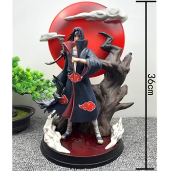 

36CM Naruto GK Tsukiyomi Itachi God Akatsuki Organization Uchiha Itachi Can Light PVC Sculpture Action Figure Model Toy X5422