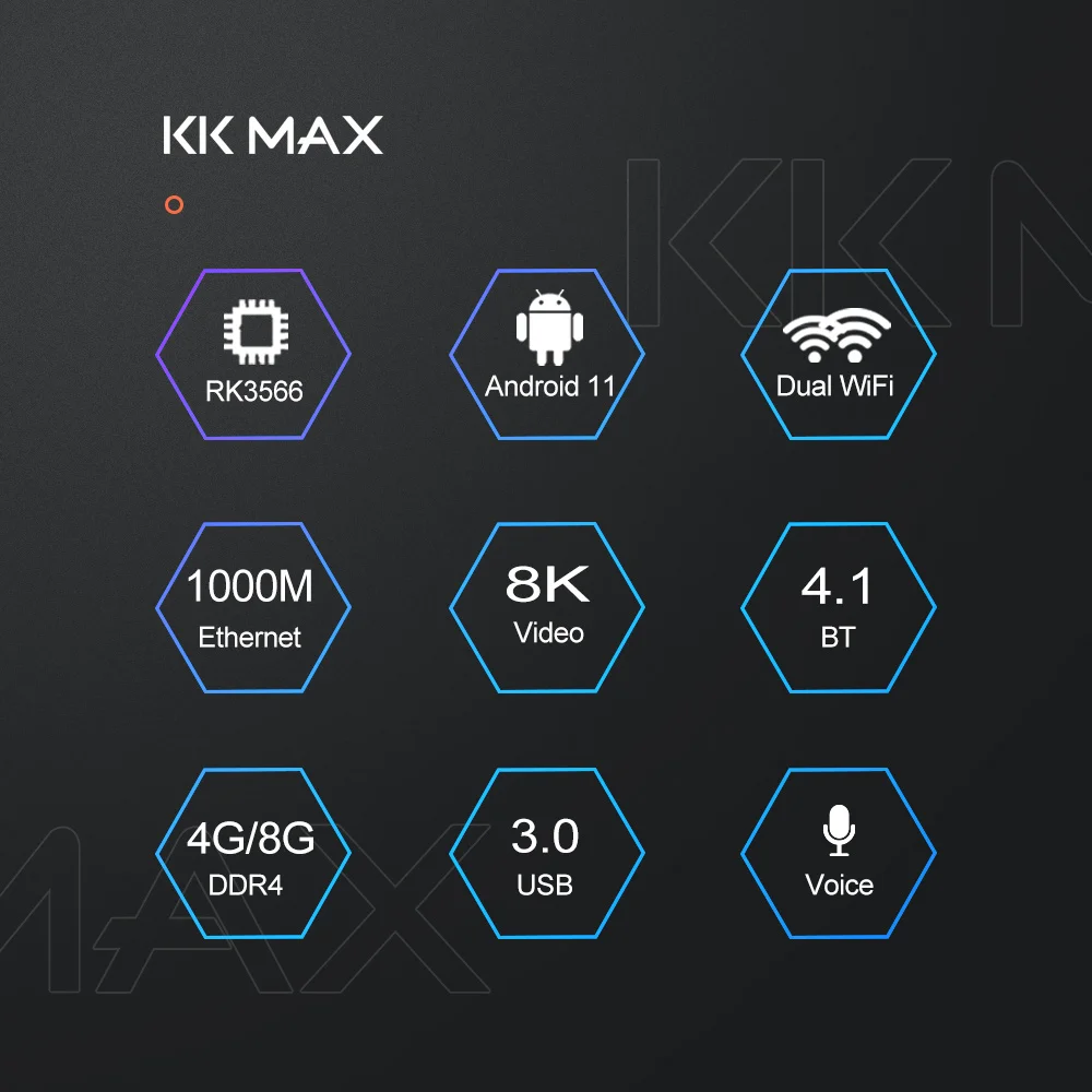 Vontar-receptor de tv Box com Android Rockchip Rk3566 4gb 32gb 64gb Suporta 1080p 4k Google Play Youtube tv 11 8gb Ram 128gb - Image 3