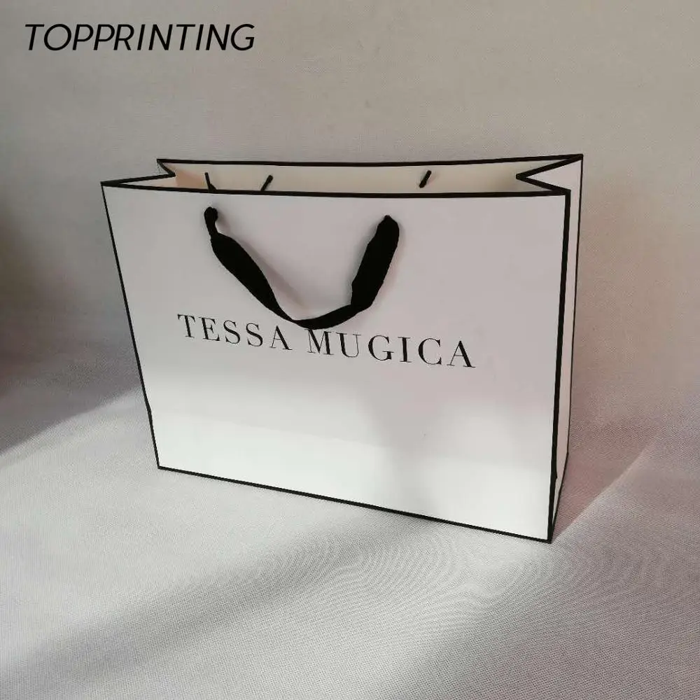 500 шт./лот,, плотные бумажные пакеты по индивидуальному заказу, ваш логотип, рекламная сумка для покупок, Подарочная/Тканевая/обувь/модные магазины