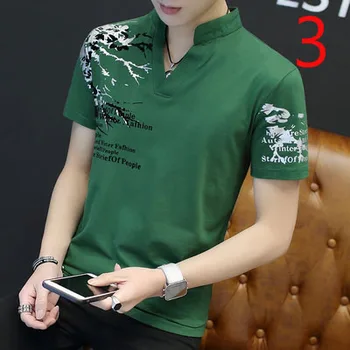 

T-shirt men's short-sleeved t-shirt 2019 new summer dress round neck Korean version of the trend of youth slim cotton 7536