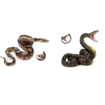 

2PCS Fake Snake Novelty Toys Simulation Snake Bracelet Scary Rattlesnake Cobra Horror Funny Birthday Party Toy Joke Prank Gifts
