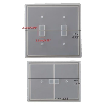 

Handmade 86 Type Switch Socket Panel Silicone Resin Mold Dual USB Wall Sock Mold M7DD