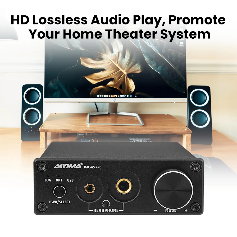 AIYIMA Mini Stereo Audio Decoder DAC Headphone