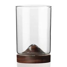 Креативные стеклянные бутылки для вина в японском стиле с деревянным дном(случайный цвет