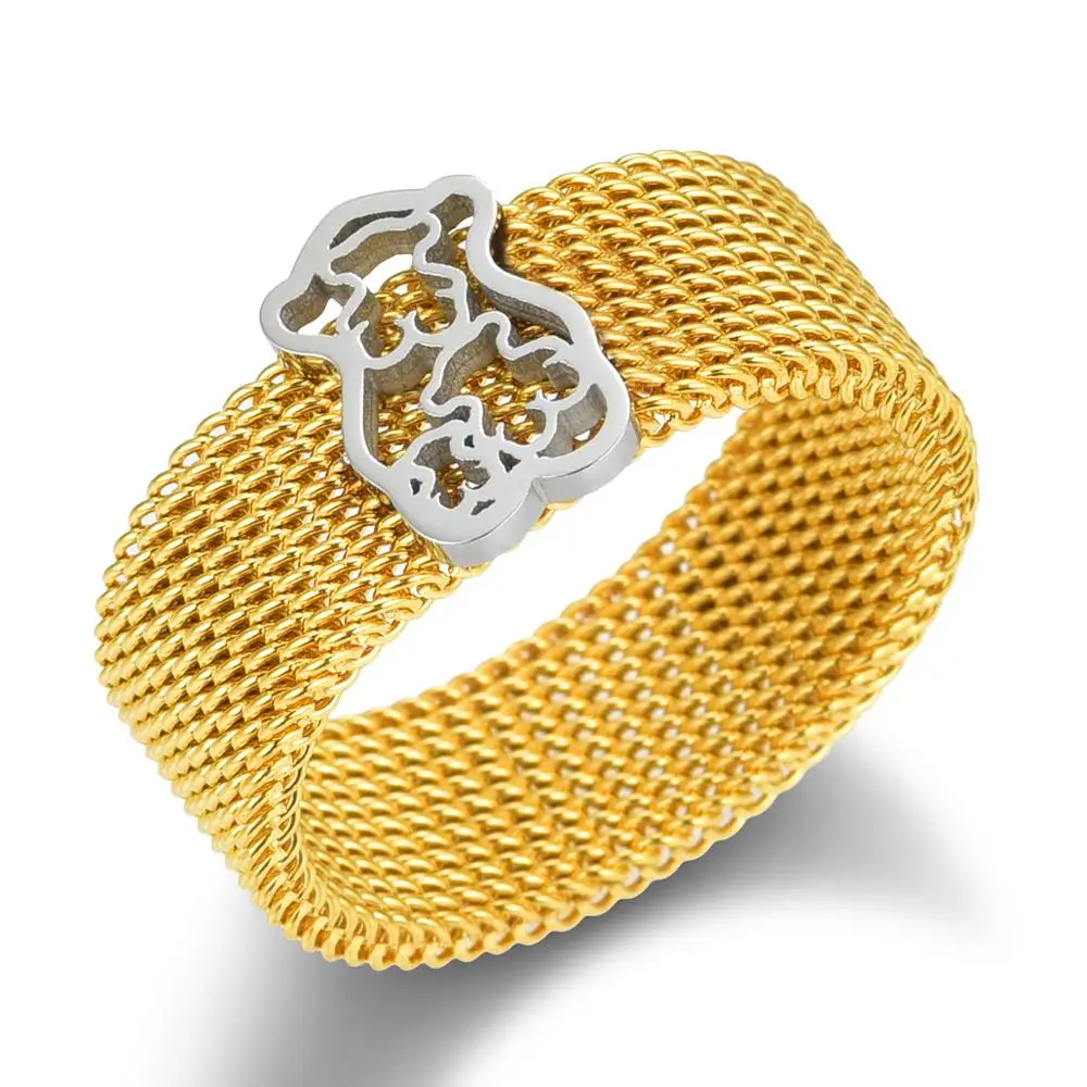 

bear ring Titanium Steel Lovely Bear Ring Never Fade Stainless Steel Bear New Product Jewelry For Women Gifts Luxry Desig