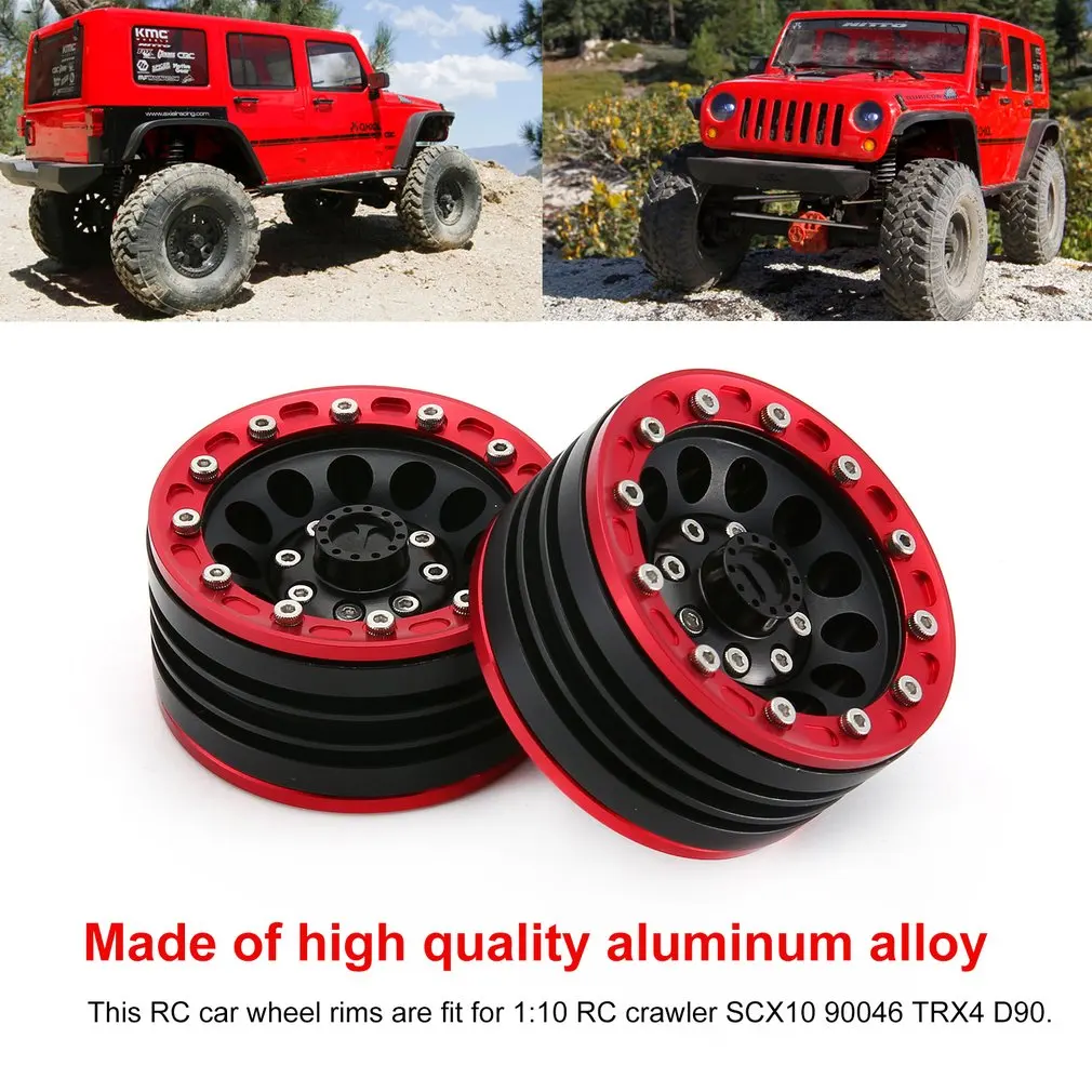 1 пара/2 пары сплав 9 ЧПУ Beadlock колеса диски для 1/10 RC Гусеничный осевой SCX10 II 90046 Traxxas