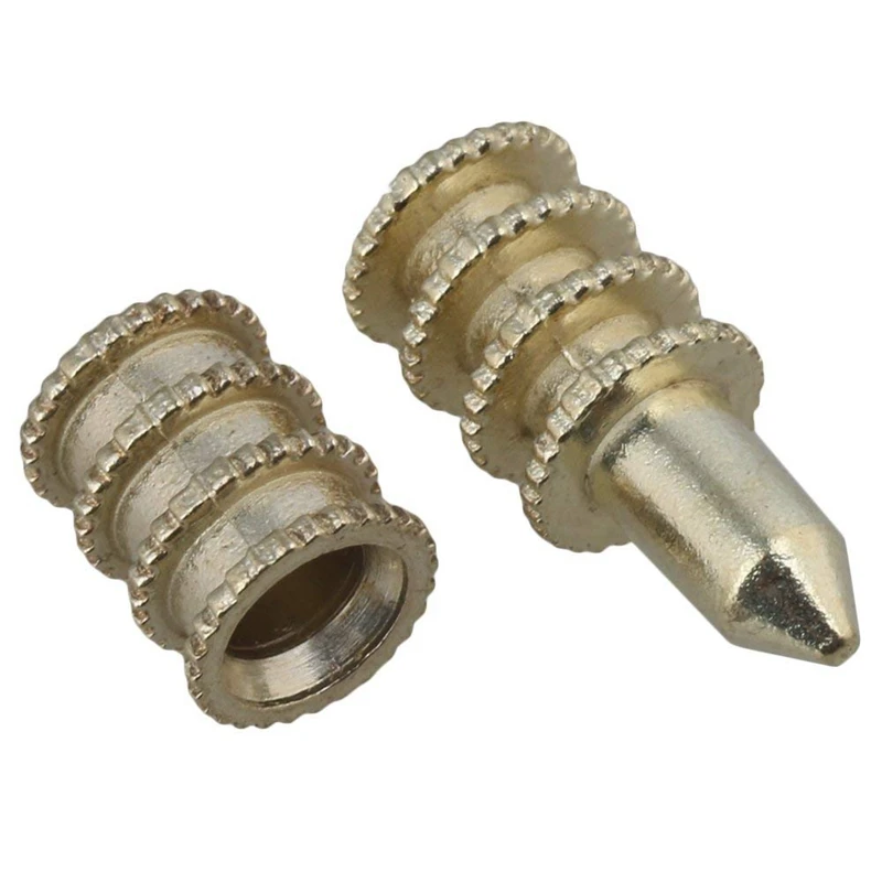 

8x20mm Gold Zinc Alloy Table Leaf Dowel Aligner Pin Sets Table Top Leaf Alignment Pins Set of 50