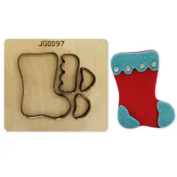 Рождественские носки новые деревянные DIY формы высечки вырезанные аксессуары для кожаной бумаги войлок стальной пробойник-кожаные