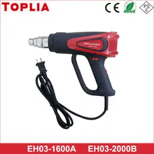 

TOPLIA EH03-1600A EH03-2000B Adjustable Temperature Hot Air Gun 1600/2000W Car Film Baking Gun Baking Gun