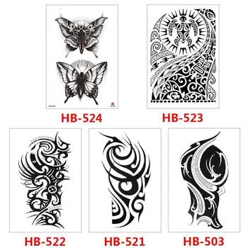 

Black Henna Lace Temporary Tattoos Sticker For WOmen Butterfly Moth Mehndi Flower Fake Tattoo Sticker Feather Floral Tattoo