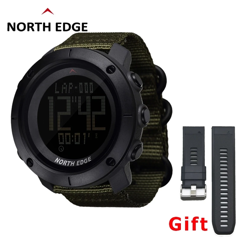 Северная режущая кромка мужские спортивные цифровые часы для бега плавание военные армейские часы Водонепроницаемость 50 м секундомер таймер