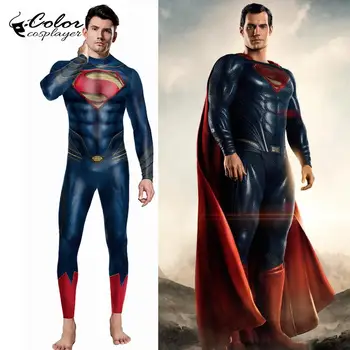 

Color Cosplayer Movie Super Man Cosplay Clothing Men For Purim Carnival Bodysuit Party Cosplay Clothes Plus Size Adult