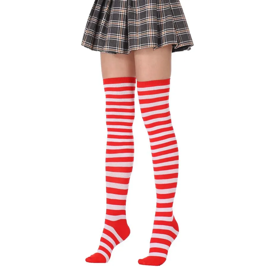 ankle socks women New Striped Stockings Cartoon Cute Uniform Socks Women Sexy Colorful Thigh High Nylon Long Studenr Cosplay Thick Over Knee Socks black ankle socks Women's Socks