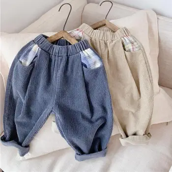 

Autumn Toddler Boys Pants Kids Corduroy Trousers Girls Casual High Waist Pants Children Casual Harem Pants 1-6 Years