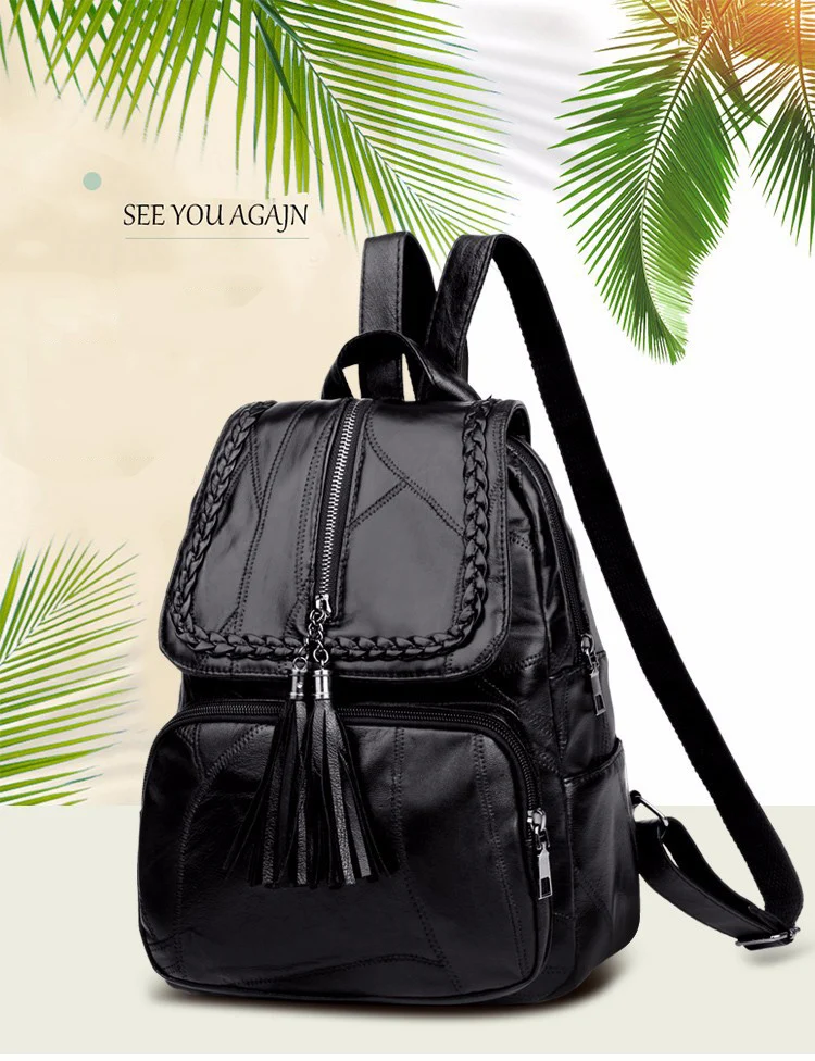 Женский рюкзак, простая повседневная школьная сумка, средний размер, кожаный рюкзак для девушек, Повседневная сумка, дорожные сумки, Mochila Feminina