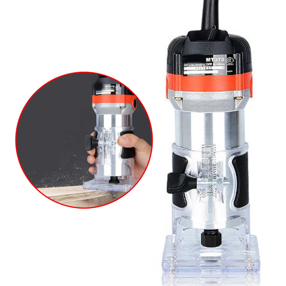 

220V Electric Hand Trimmer Chamfering Machine Milling Wood Router Joiner Tool Trimmer (With Accessories) For Home Diy Tools Part