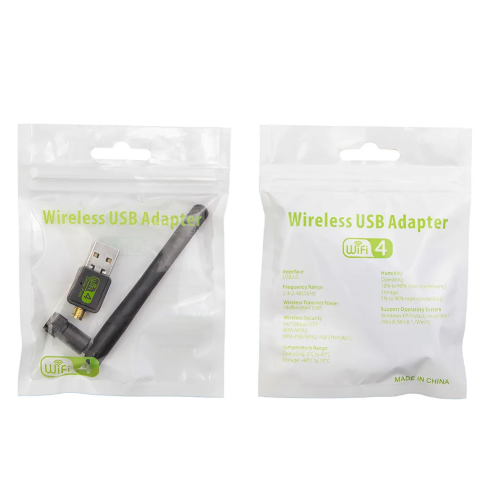 USB Wifi адаптер Бесплатный драйвер 150 Мбит/с Wi fi адаптер Ethernet PC WiFi Dongle 2,4G сетевая карта Antena Wi Fi приемник для Windows