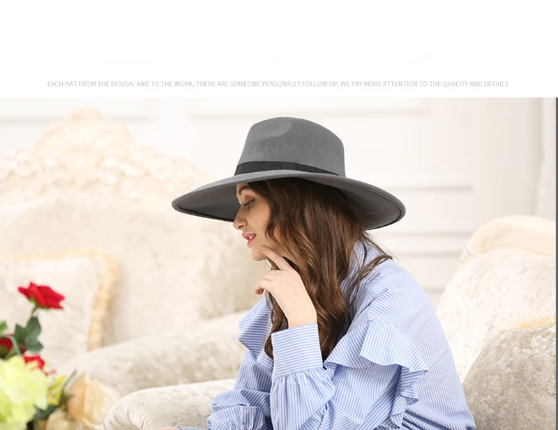 Chapeu feutre Дизайнерская Женская Шляпа Fedora Для Laday с широкими полями Sombreros джазовая церковная Кепка Панама Fedora top Hat LM020