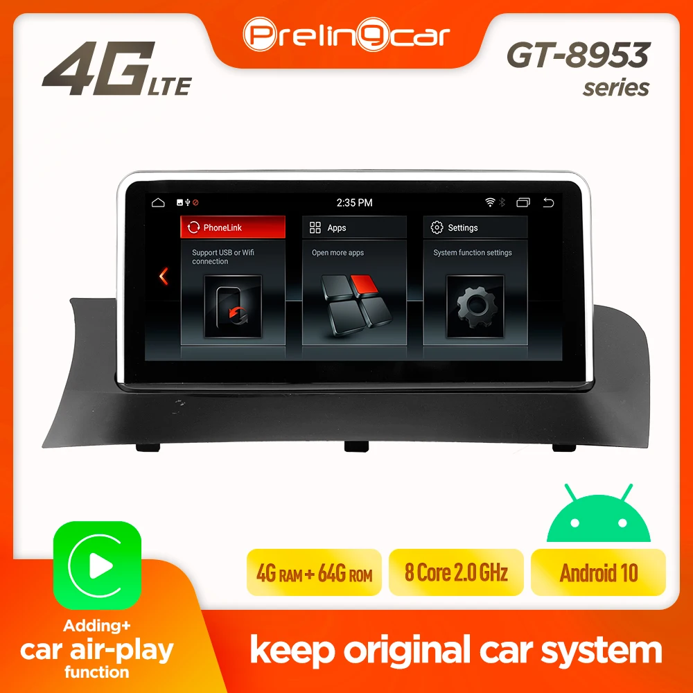 Prelingcar Android 9 0 для BMW X3 X4 серии F26 F25 2011 12 13 14 15 16 стерео аудио радио мультимедиа видео