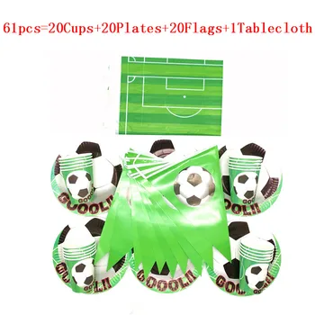 

Football theme party disposable tableware decoration set birthday party black and white football children's birthday supplies