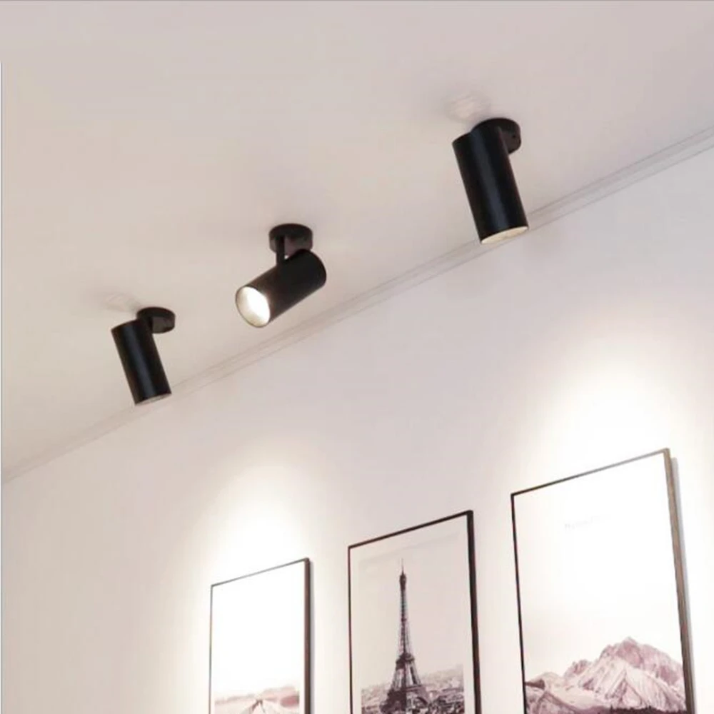 US $12.63 Ceiling Lights Led Spotlight Surface Mounted COB 7W12W20W30W 360 Free Rotation Cob Ceiling Mounted TwoWire Lamp Famliy Store