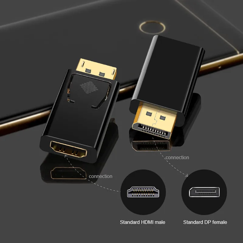 Переходник для порта дисплея DP папа-HDMI мама | Электроника