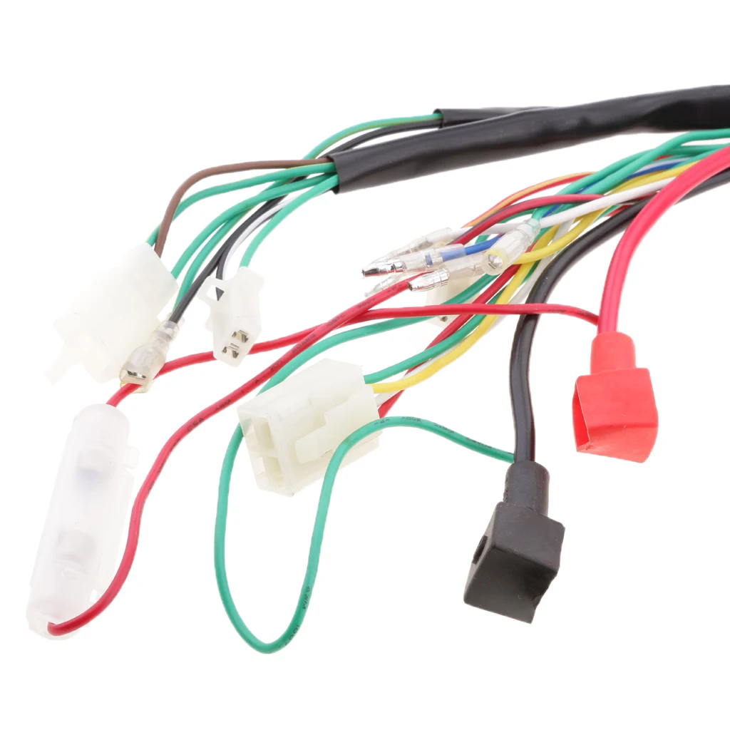 Electric Engine Start Wiring Loom Harness For 110cc 125cc 250cc Pit Dirt Bike ATV Quad