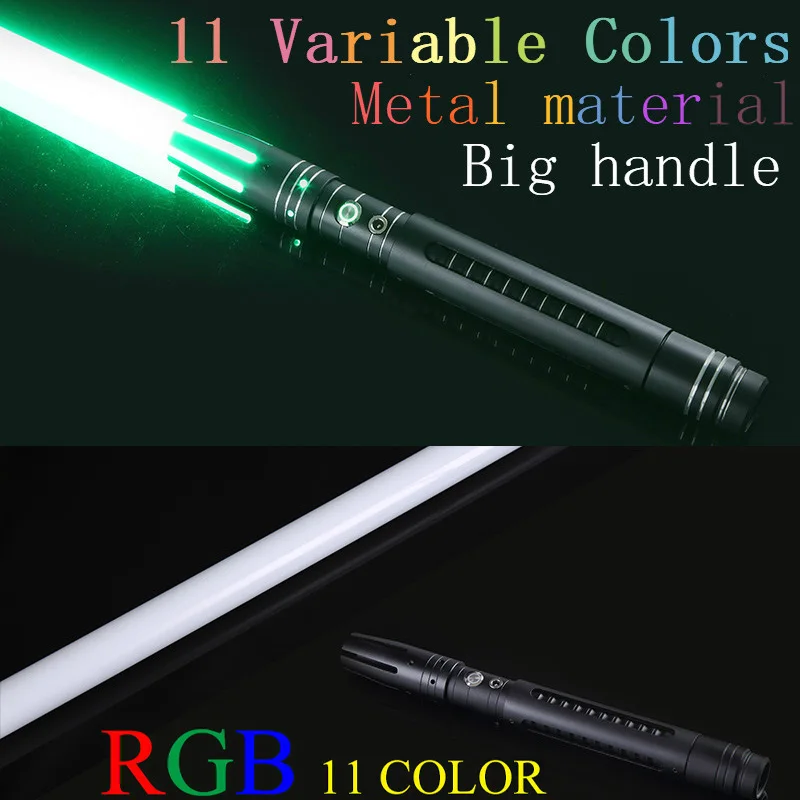 11 Colors RGB Lightsaber Laser Sword Toy Fighting Metal Handle Light Saber Luminous Outdoor Wars Samurai Knife Weapon Gift | Дом и сад